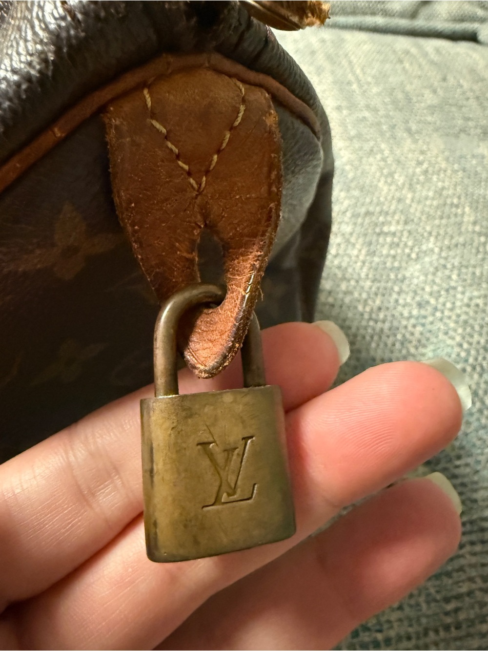 Louis Vuitton Monogram Canvas Satchel in Brown with Tan Handles - Picture 4 of 8